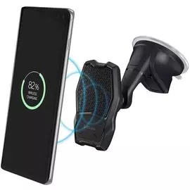 Автомобильный держатель Deppa Mage Safe Qi магнитный с беспроводной зарядкой (черный)