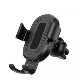 Автомобильный держатель с беспроводной зарядкой Devia Gravity 10W в воздуховод (AE194) (черный)