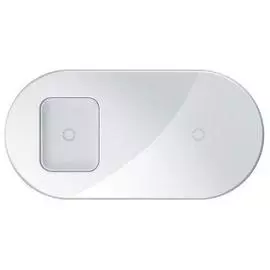 Беспроводное зарядное устройство Baseus Simple 2 в1 Wireless Charger 18W Max (WXJK-02) (белый)