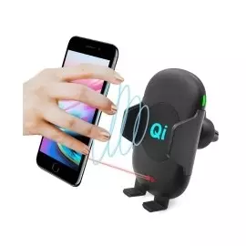 Беспроводное зарядное устройство Devia + автомобильный держатель Smart Infrared Sensor Wireless Charger Car Mount (5V/1A, 9V/1.2A) Black (311062)