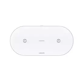 Беспроводное зарядное устройство Usams 2 в1 Wireless Charger QC3.0 (CD120JN01) (белый)