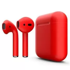 Беспроводные Bluetooth cтерео-наушники Apple AirPods (Matte Red)