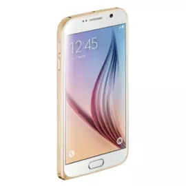Чехол-бампер Deppa Alum Bumper для Samsung Galaxy S6 пластиковый+защитная пленка (золотой)