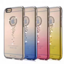 Чехол-бампер G-Case Fashion Diamond для Apple iPhone 6/6S металл/стразы (Silver)