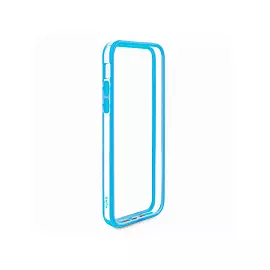 Чехол-бампер Puro Bumper Frame для Apple iPhone 5C пластик/силикон (прозрачный-голубой)