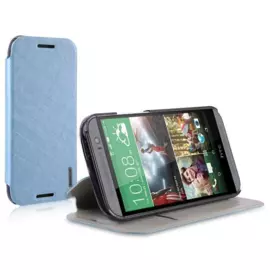 Чехол-книжка Baseus Brocade Case для HTC M8 натуральная кожа (голубой)
