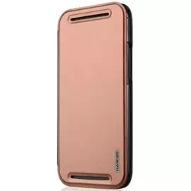 Чехол-книжка Baseus Primary Color Case для HTC M8 натуральная кожа (золотой)
