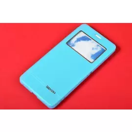 Чехол-книжка для Samsung Galaxy Core 2 G355 искусственная кожа с окном/силикон (голубой)