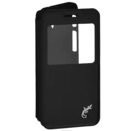Чехол-книжка G-Case для Asus Zenfone 2 (ZE500CL) натуральная кожа с окном (черный)