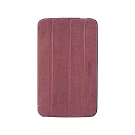 Чехол-книжка Gissar Cross Metallic для Samsung Galaxy Tab 3 7.0 T210/T211 натуральная кожа (бордовый)