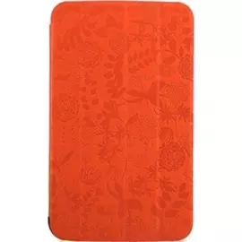 Чехол-книжка Gissar Flora для Samsung Galaxy Tab 3 7.0 (SM-T210/SM-T211) натуральная кожа (оранжевый)