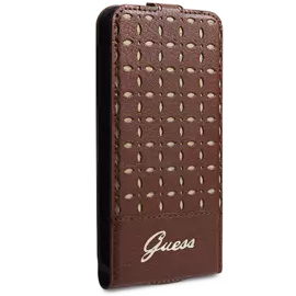 Чехол-книжка Guess Gianina Flip для Samsung Galaxy S5 натуральная кожа (коричневый)