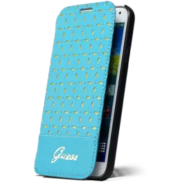 Чехол-книжка Guess Gianina Flip для Samsung Galaxy S5 натуральная кожа (blue)
