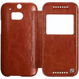 Чехол-книжка Hoco Crystal Series для HTC One M8 натуральная кожа (Brown)