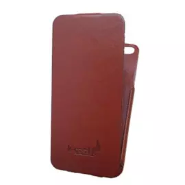 Чехол-книжка K-cool ультра-тонкий для Apple iPhone SE/5S/5 натуральная кожа (темно-коричневый)