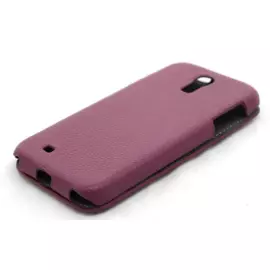 Чехол-книжка Melkco для Samsung Galaxy S4 i9500 натуральная кожа (сиреневый)
