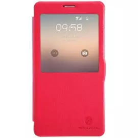 Чехол-книжка Nillkin Fresh Series для Samsung Galaxy Note 4 (SM-N900) искусственная кожа (красный)