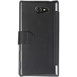 Чехол-книжка Nillkin Fresh Series для Sony Xperia M2 натуральная кожа (черный)