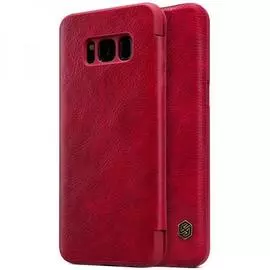 Чехол-книжка Nillkin QIN Leather Case для Samsung Galaxy S8+ (SM-G955) натуральная кожа (Red)