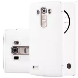 Чехол-книжка Nillkin QIN Leather Case для LG G4 натуральная кожа (белый)