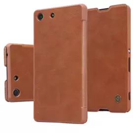 Чехол-книжка Nillkin QIN Leather Case для Sony Xperia M5/M5 Dual натуральная кожа (коричневый)