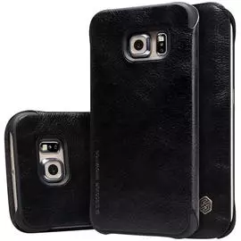 Чехол-книжка Nillkin QIN Leather Case для Samsung Galaxy S6 Edge (SM-G925) натуральная кожа (черный)