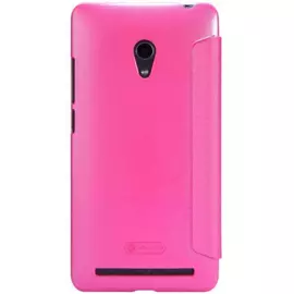 Чехол-книжка Nillkin Sparkle Series для Asus Zenfone 6 пластик-полиуретан (Rose Red)