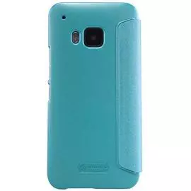 Чехол-книжка Nillkin Sparkle Series для HTC M9 пластик-полиуретан (голубой)