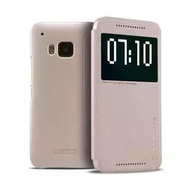 Чехол-книжка Nillkin Sparkle Series для HTC M9 пластик-полиуретан (золотой)
