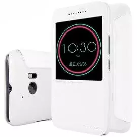 Чехол-книжка Nillkin Sparkle Series для HTC 10 / 10 Lifestyle пластик-полиуретан (белый)