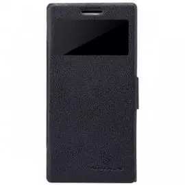 Чехол-книжка Nillkin Sparkle Series для Huawei Ascend P6 пластик-полиуретан (черный)