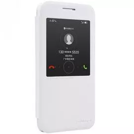 Чехол-книжка Nillkin Sparkle Series для Huawei Ascend G7 пластик-полиуретан (белый)