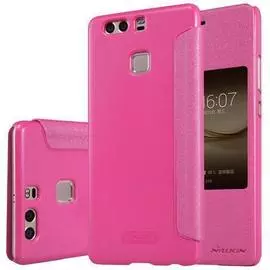 Чехол-книжка Nillkin Sparkle Series для Huawei P9 Plus пластик-полиуретан (розовый)