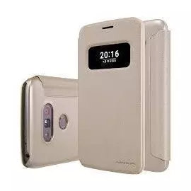 Чехол-книжка Nillkin Sparkle Series для LG G5 / G5 SE (H845/H850/H860N) пластик-полиуретан (золотой)