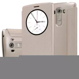 Чехол-книжка Nillkin Sparkle Series для LG G4 пластик-полиуретан (золотой)