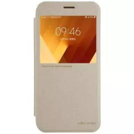 Чехол-книжка Nillkin Sparkle Series для Samsung Galaxy A7 (SM-A700) пластик-полиуретан (золотой)