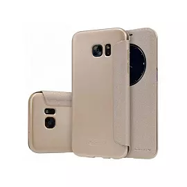 Чехол-книжка Nillkin Sparkle Series для Samsung Galaxy S7 Edge (SM-G935) пластик-полиуретан (золотой