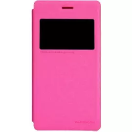 Чехол-книжка Nillkin Sparkle Series для Samsung Galaxy E5 SM-E500 пластик-полиуретан (розовый)