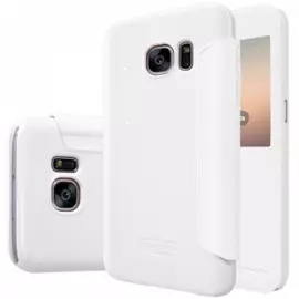 Чехол-книжка Nillkin Sparkle Series для Samsung Galaxy Note 4 (SM-N910) пластик-полиуретан (белый)