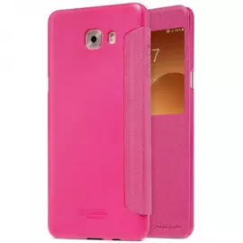 Чехол-книжка Nillkin Sparkle Series для Samsung Galaxy S5 G900 пластик-полиуретан (розовый)
