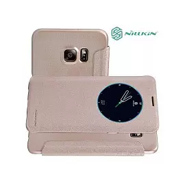 Чехол-книжка Nillkin Sparkle Series для Samsung Galaxy S6 G920F пластик-полиуретан (золотой)