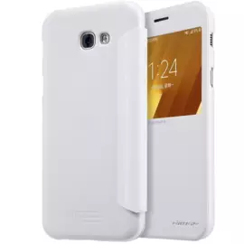 Чехол-книжка Nillkin Sparkle Series для Samsung Galaxy A3 (2017) SM-A320 пластик-полиуретан (белый)