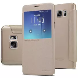 Чехол-книжка Nillkin Sparkle Series для Samsung Galaxy A8 (2016) пластик-полиуретан (золотой)