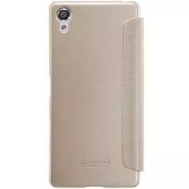 Чехол-книжка Nillkin Sparkle Series для Sony Xperia X / X Performance пластик-полиуретан (золотой)