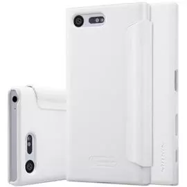 Чехол-книжка Nillkin Sparkle Series для Sony Xperia X Compact пластик-полиуретан (белый)