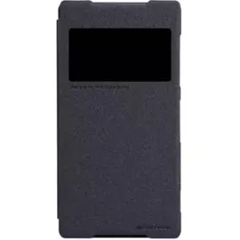 Чехол-книжка Nillkin Sparkle Series для Sony Xperia Z1 пластик-полиуретан (черный)