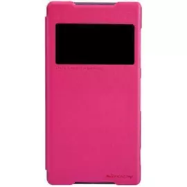 Чехол-книжка Nillkin Sparkle Series для Sony Xperia Z2 пластик-полиуретан (розовый)