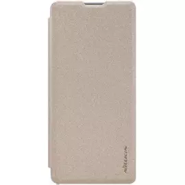 Чехол-книжка Nillkin Sparkle Series для Sony Xperia Z3 Plus / Z3+ пластик-полиуретан (золотой)
