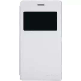Чехол-книжка Nillkin Sparkle Series для Sony Xperia M2 (D2302/D2303) пластик-полиуретан (белый)