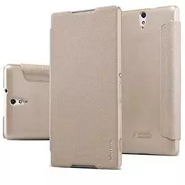 Чехол-книжка Nillkin Sparkle Series для Sony Xperia C5 Ultra/Ultra Dual пластик-полиуретан (золотой)